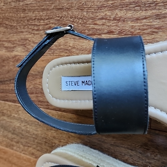 Steve Madden Fifer Zebra Animal Print Platform Espadrille Size 9 Black White - Picture 4 of 7